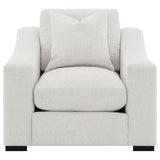 Ashlyn Sand Fabric Upholstered Track Arm Accent Chair from Coaster - Luna Furniture