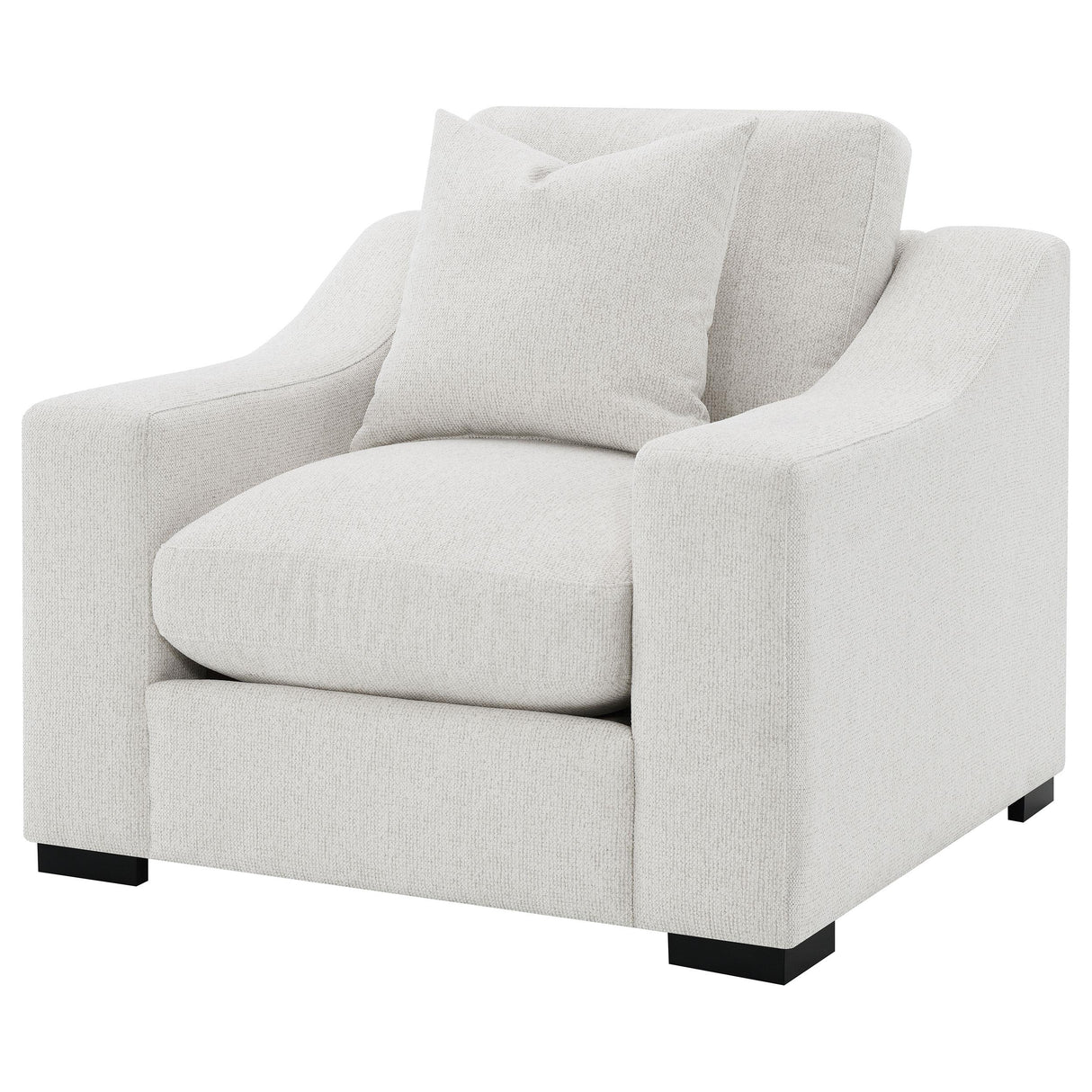 Ashlyn Sand Fabric Upholstered Track Arm Accent Chair from Coaster - Luna Furniture