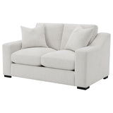 Ashlyn Sand Fabric Upholstered Track Arm Loveseat from Coaster - Luna Furniture