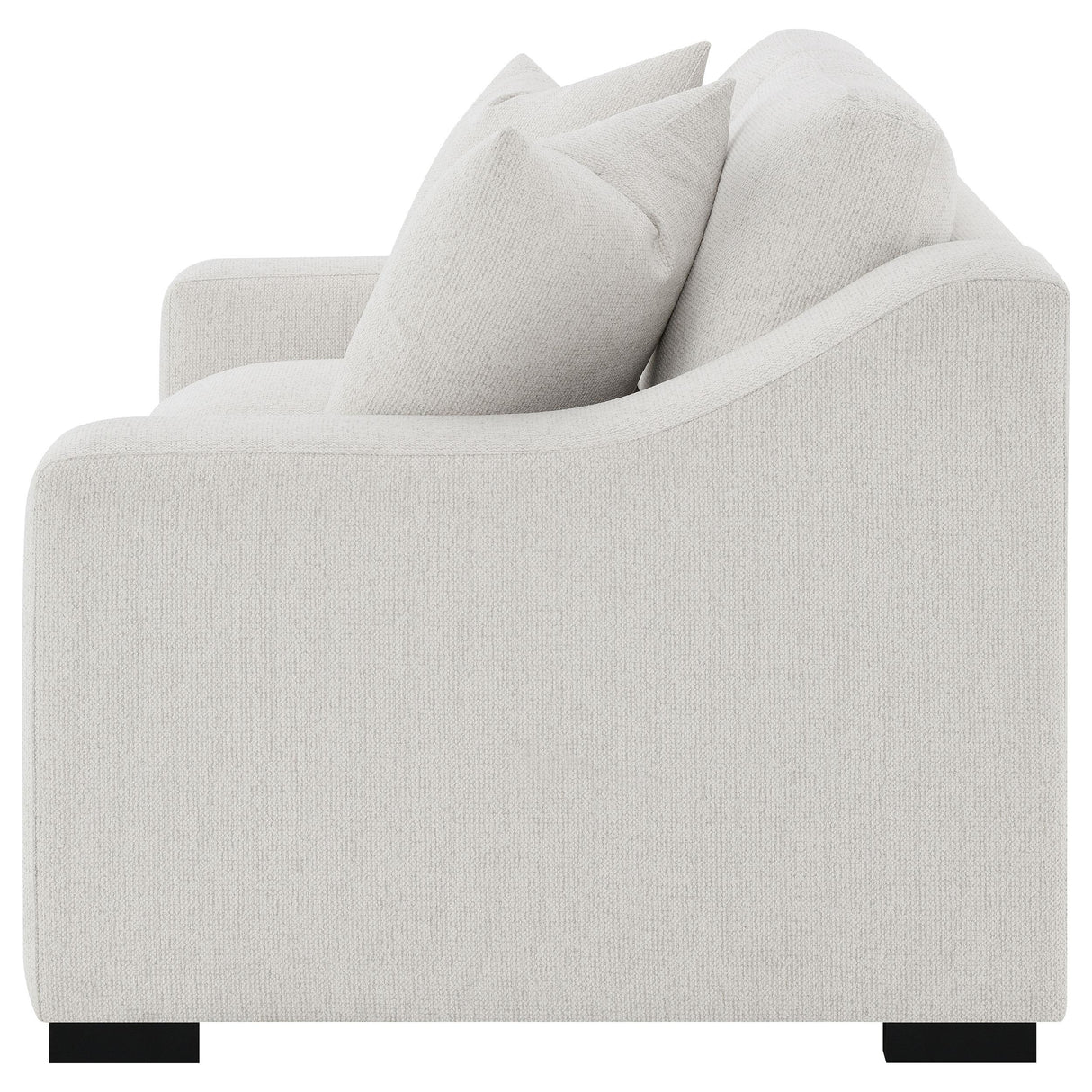 Ashlyn Sand Fabric Upholstered Track Arm Loveseat from Coaster - Luna Furniture