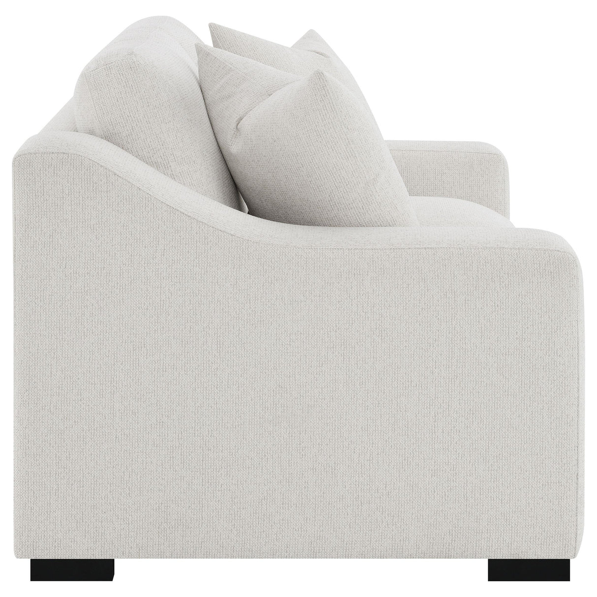 Ashlyn Sand Fabric Upholstered Track Arm Loveseat from Coaster - Luna Furniture