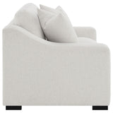 Ashlyn Sand Fabric Upholstered Track Arm Loveseat from Coaster - Luna Furniture