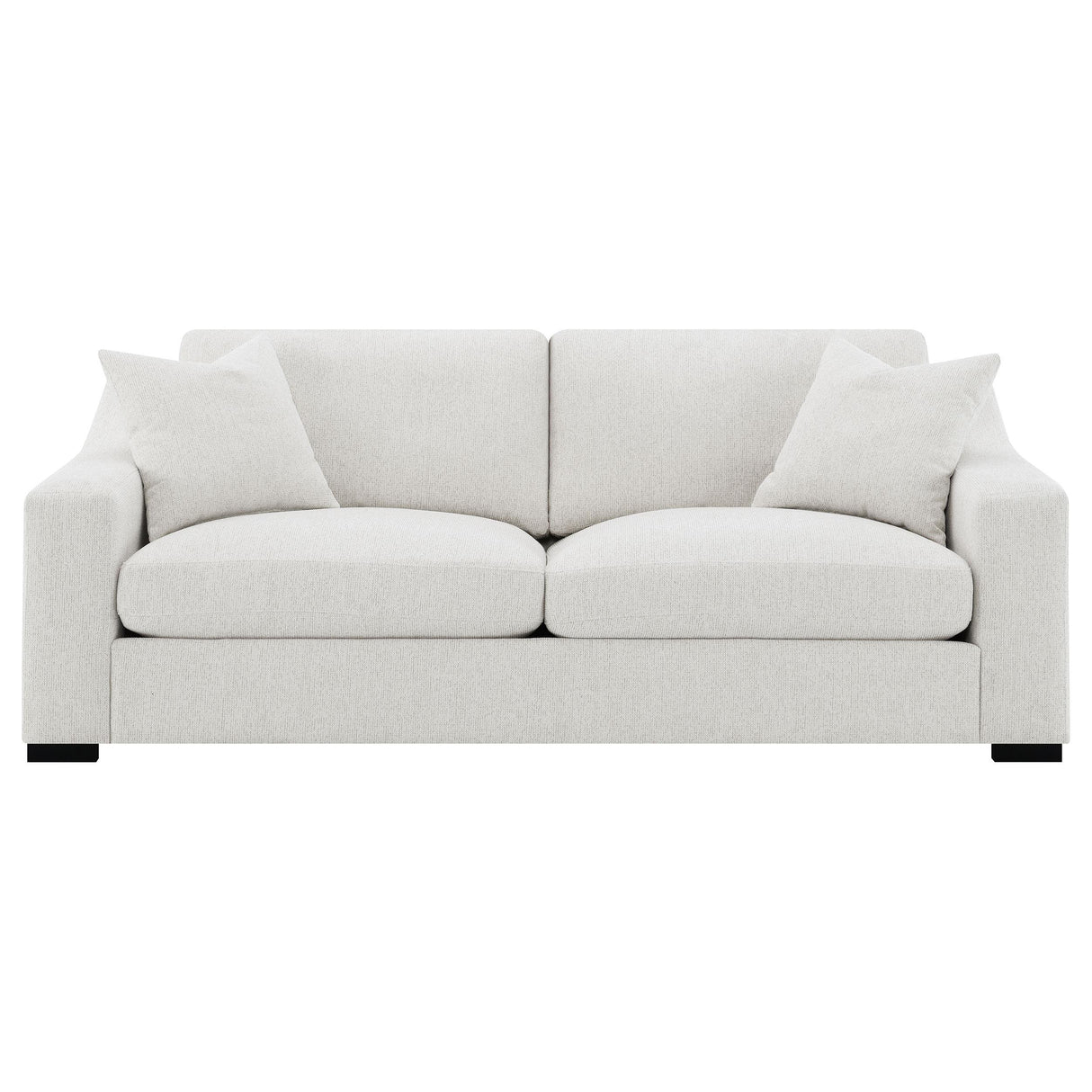 Ashlyn Sand Fabric Upholstered Track Arm Sofa from Coaster - Luna Furniture
