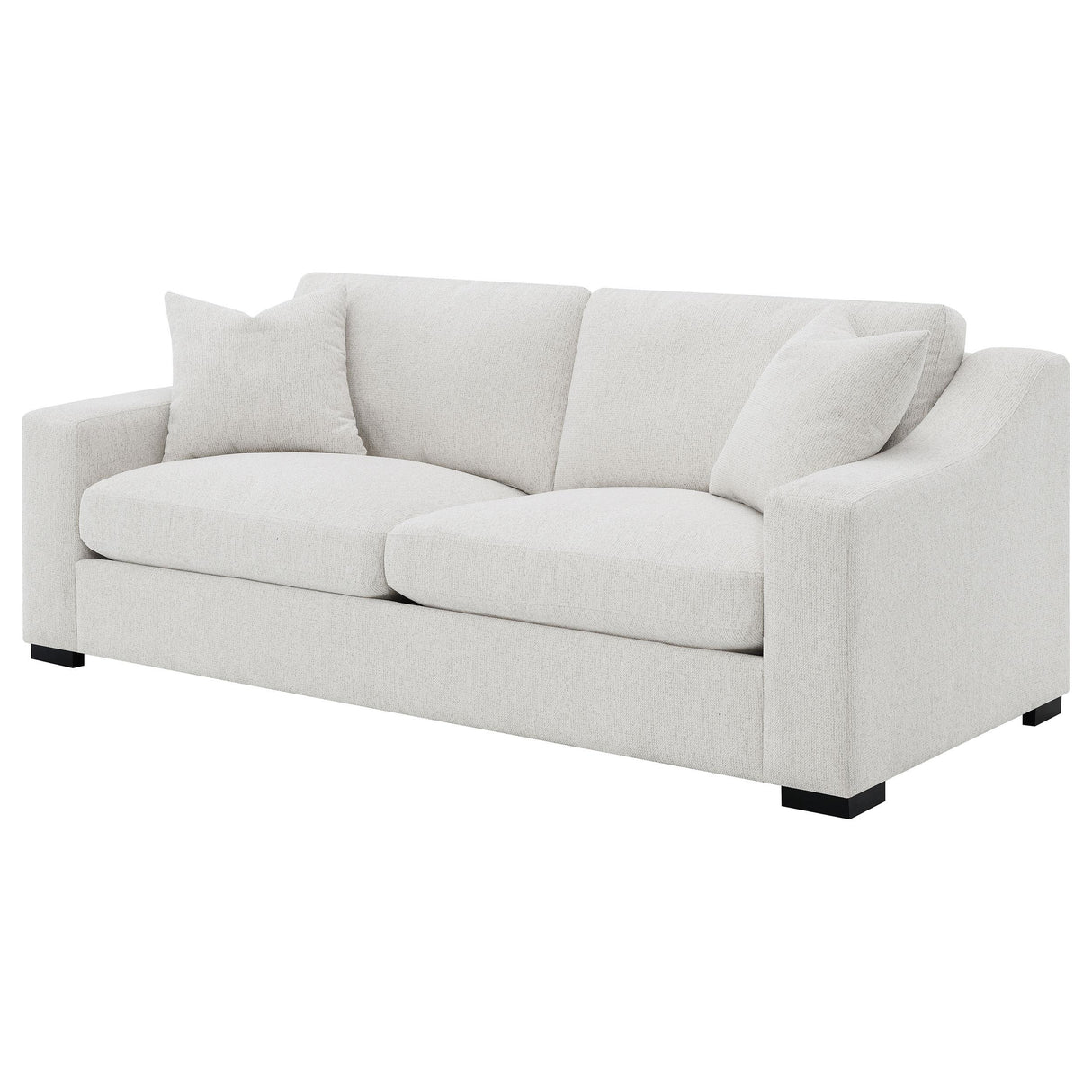 Ashlyn Sand Fabric Upholstered Track Arm Sofa from Coaster - Luna Furniture
