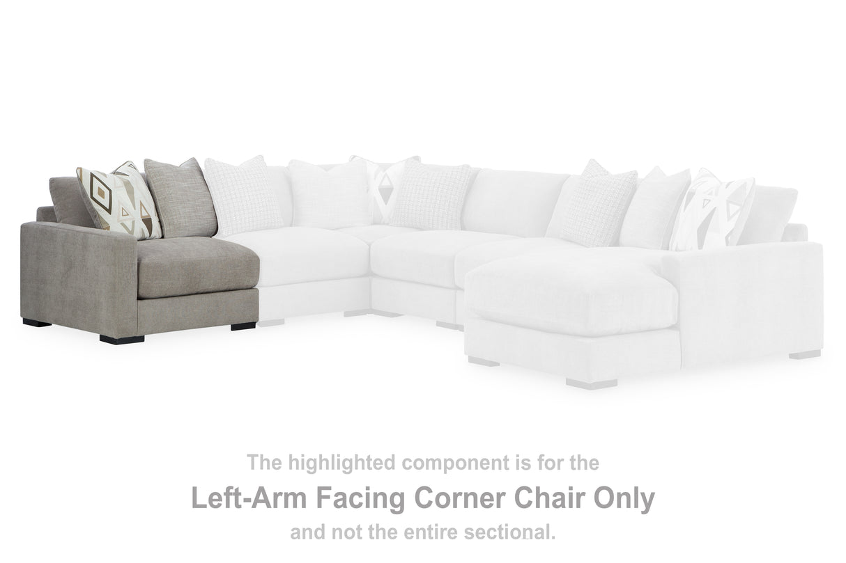Aslan Court Pebble Left-Arm Facing Corner Chair from Ashley - Luna Furniture