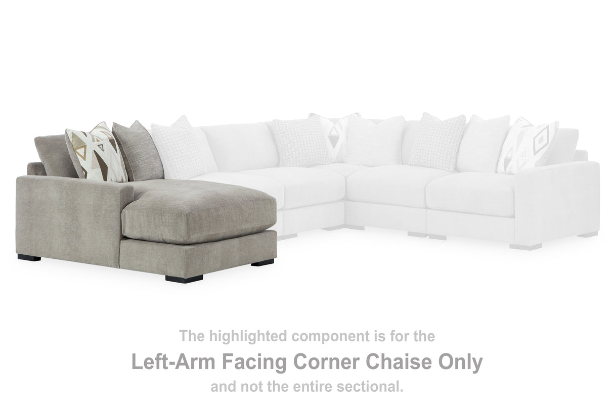 Aslan Court Pebble Left-Arm Facing Corner Chaise from Ashley - Luna Furniture