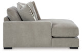 Aslan Court Pebble Left-Arm Facing Corner Chaise from Ashley - Luna Furniture