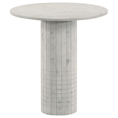 Astoria White 2-Piece Marble Coffee and End Table Set from Coaster - Luna Furniture