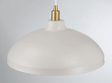 Astral Single Light White Pendant Lamp with Golder Brass Finish for Entrance Kitchen Island 14"D × 8"H from Midinmod - Luna Furniture