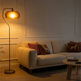 Astris Floor Lamp Black Sprayed and Gold from Ashcroft Furniture - Luna Furniture