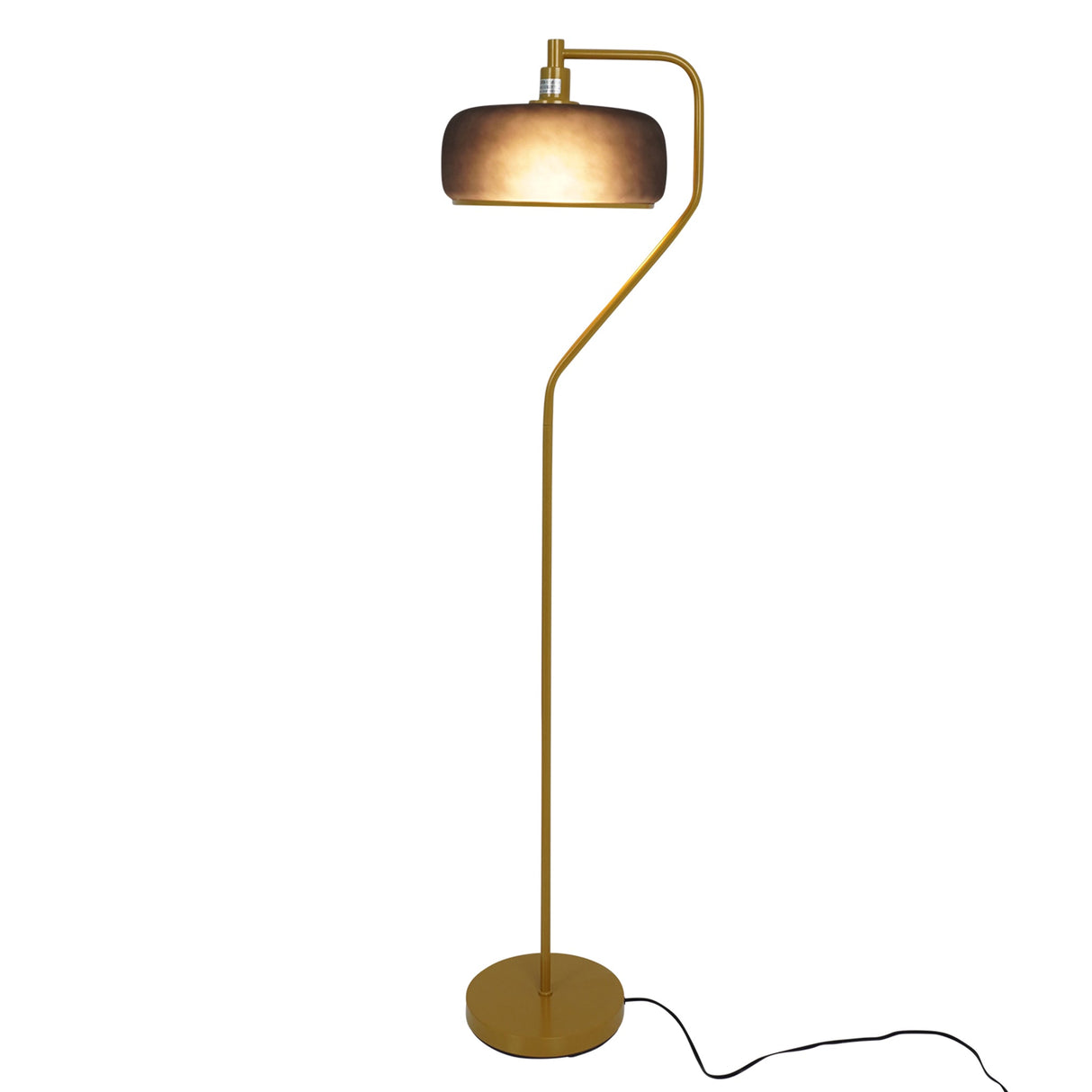 Astris Floor Lamp Black Sprayed and Gold from Ashcroft Furniture - Luna Furniture