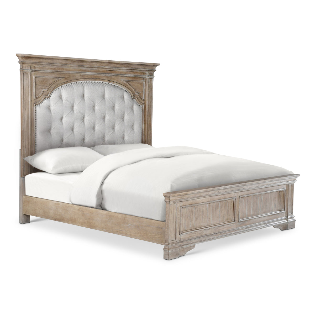 Highland Park Waxed Driftwood King Bed from Steve Silver - Luna Furniture
