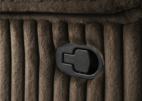 Atkinson Chocolate Upholstered Reclining Sectional Sofa from Coaster - Luna Furniture