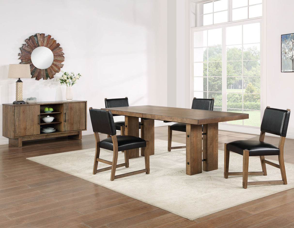 Atmore Dark Driftwood/Black Dining Room Set from Steve Silver - Luna Furniture