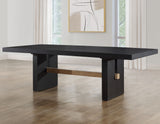 Aubrey Black Extendable Dining Table w/18-inch Leaf from Steve Silver - Luna Furniture