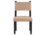 Aubrey Side Chair, Camel Vegan Leather with Black wood finish from Steve Silver - Luna Furniture