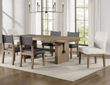 Aubrey Waxed Driftwood 7-Piece 78-96″ Dining Set from Steve Silver - Luna Furniture