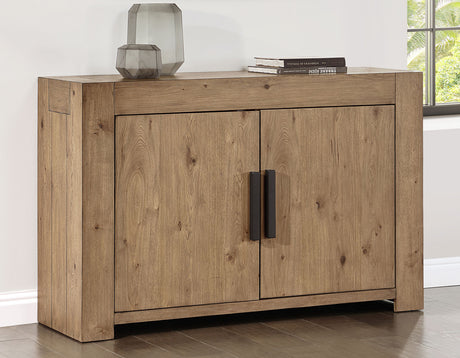 Aubrey Waxed Driftwood 7-Piece 78-96″ Dining Set from Steve Silver - Luna Furniture