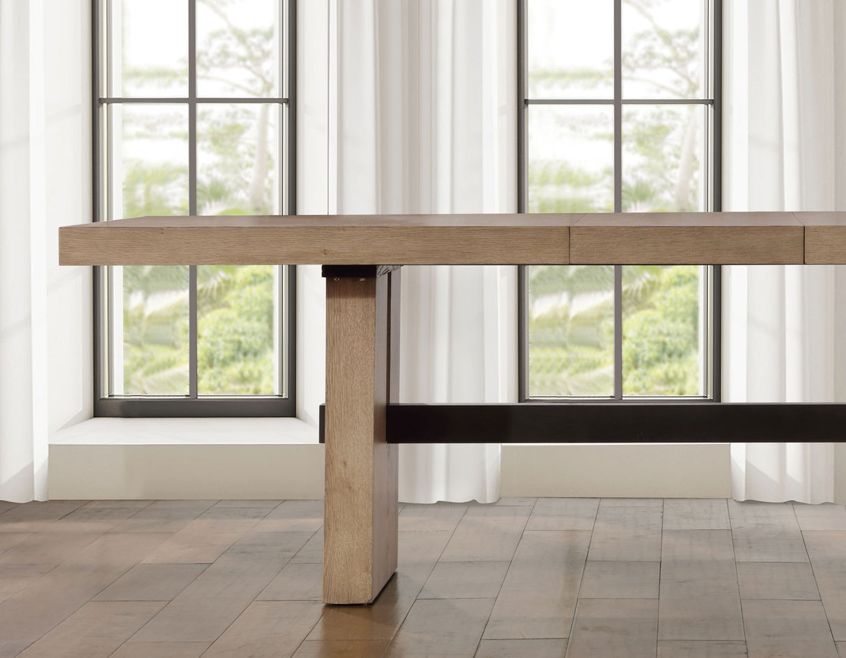 Aubrey Waxed Driftwood 7-Piece 78-96″ Dining Set from Steve Silver - Luna Furniture