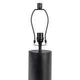 Aura Black Table Lamp with On/Off Switch Black Block Base from Ashcroft Furniture - Luna Furniture