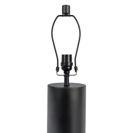 Aura Black Table Lamp with On/Off Switch Black Block Base from Ashcroft Furniture - Luna Furniture