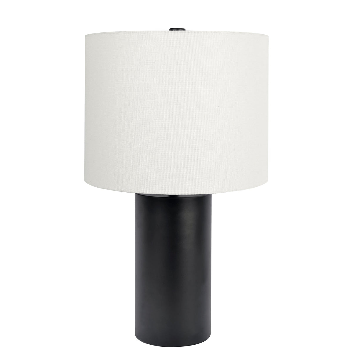Aura Black Table Lamp with On/Off Switch Black Block Base from Ashcroft Furniture - Luna Furniture
