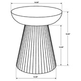 Aureo Wild Honey Round Solid Wood Accent Side Table from Coaster - Luna Furniture