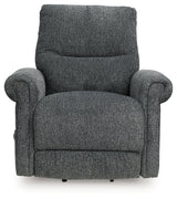 Aureta Charcoal Power Lift Recliner from Ashley - Luna Furniture