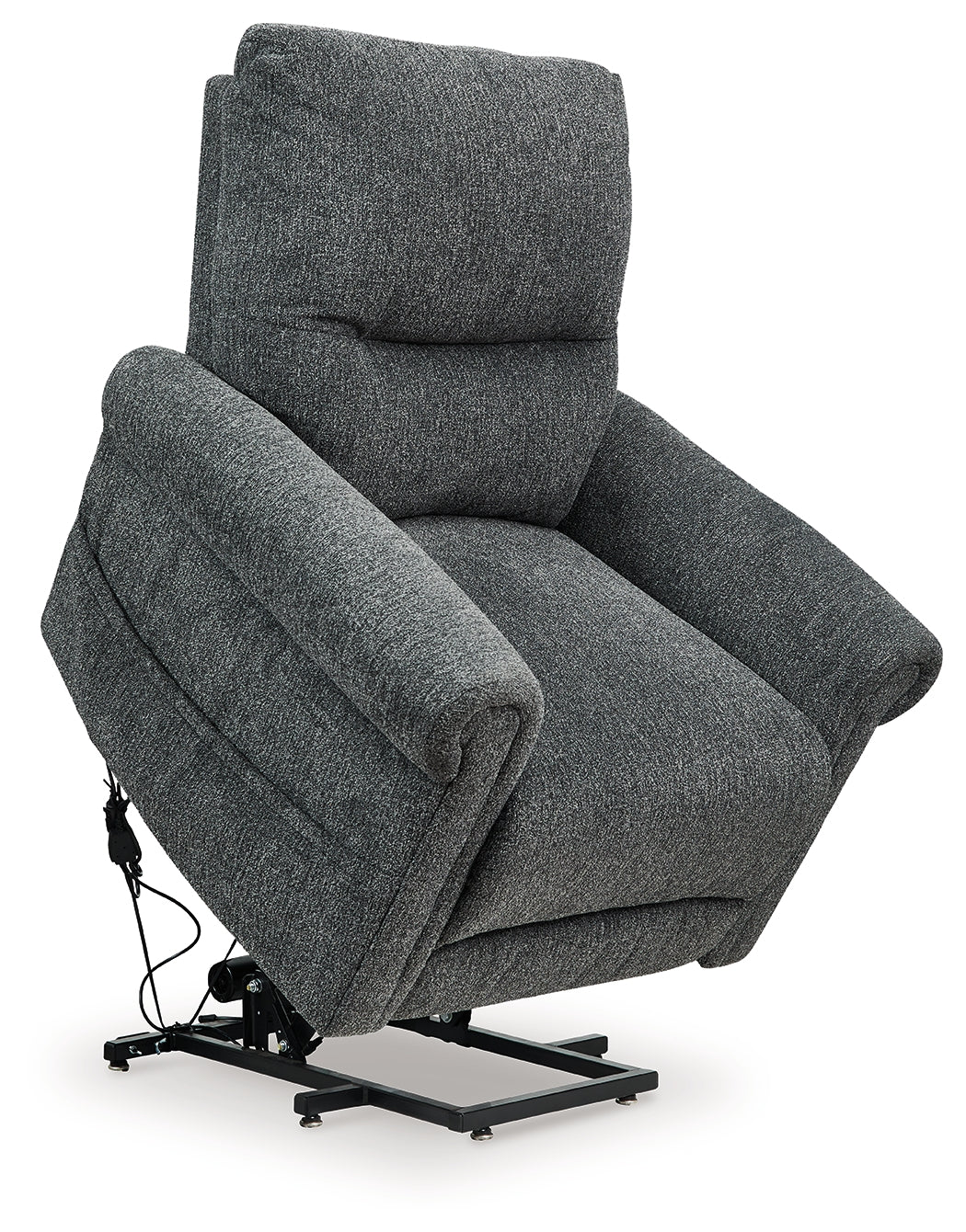 Aureta Charcoal Power Lift Recliner from Ashley - Luna Furniture