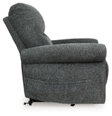Aureta Charcoal Power Lift Recliner from Ashley - Luna Furniture