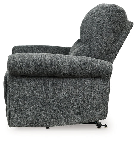 Aureta Charcoal Power Lift Recliner from Ashley - Luna Furniture