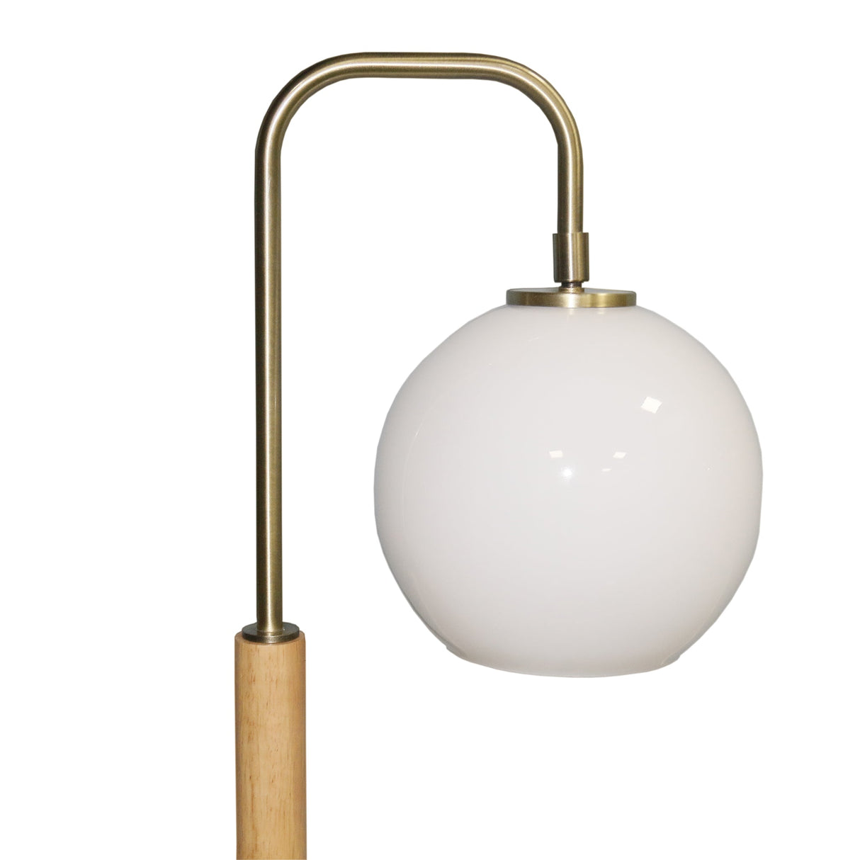 Auris White Globe Lampshade Table Lamp with Marble Base from Ashcroft Furniture - Luna Furniture