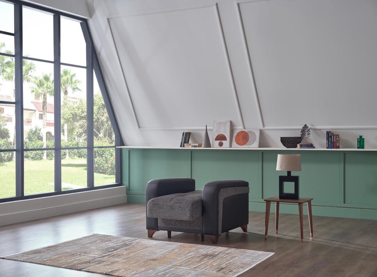 Austin Beatto Anthracite Armchair from Bellona - Luna Furniture