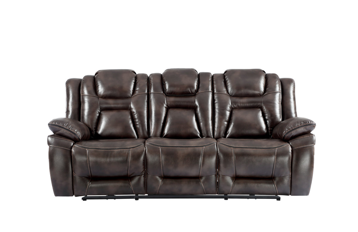 Oportuna Coffee Dual-Power Reclining Sofa w/Drop-Down Table from Steve Silver - Luna Furniture