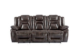 Oportuna Coffee Dual-Power Reclining Sofa w/Drop-Down Table from Steve Silver - Luna Furniture