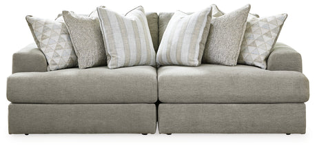 Avaliyah Ash 2-Piece Sectional with Ottoman from Ashley - Luna Furniture
