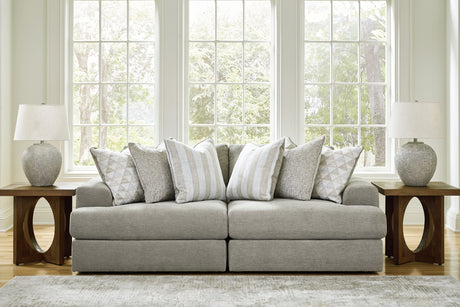 Avaliyah Ash 2-Piece Sectional with Ottoman from Ashley - Luna Furniture