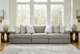 Avaliyah Ash 3-Piece Sectional with Ottoman from Ashley - Luna Furniture