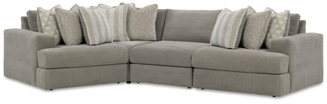 Avaliyah Ash 4-Piece Sectional with Ottoman from Ashley - Luna Furniture