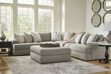 Avaliyah Ash 5-Piece Sectional with Ottoman from Ashley - Luna Furniture