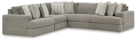 Avaliyah Ash 5-Piece Sectional with Ottoman from Ashley - Luna Furniture