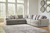 Avaliyah Ash 5-Piece Sectional with Ottoman from Ashley - Luna Furniture