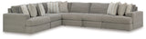Avaliyah Ash 6-Piece Sectional with Ottoman from Ashley - Luna Furniture