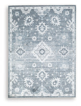 Avanworths Blue/Gray/Ivory Washable Medium Rug from Ashley - Luna Furniture
