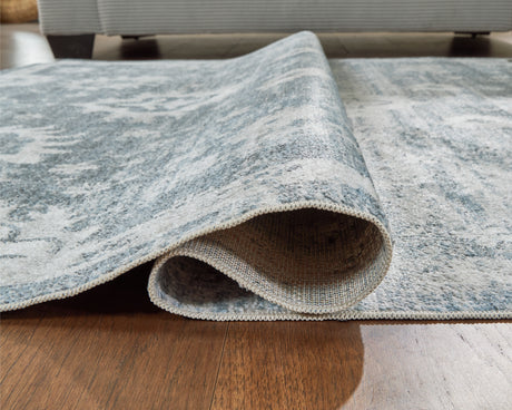 Avanworths Blue/Gray/Ivory Washable Medium Rug from Ashley - Luna Furniture