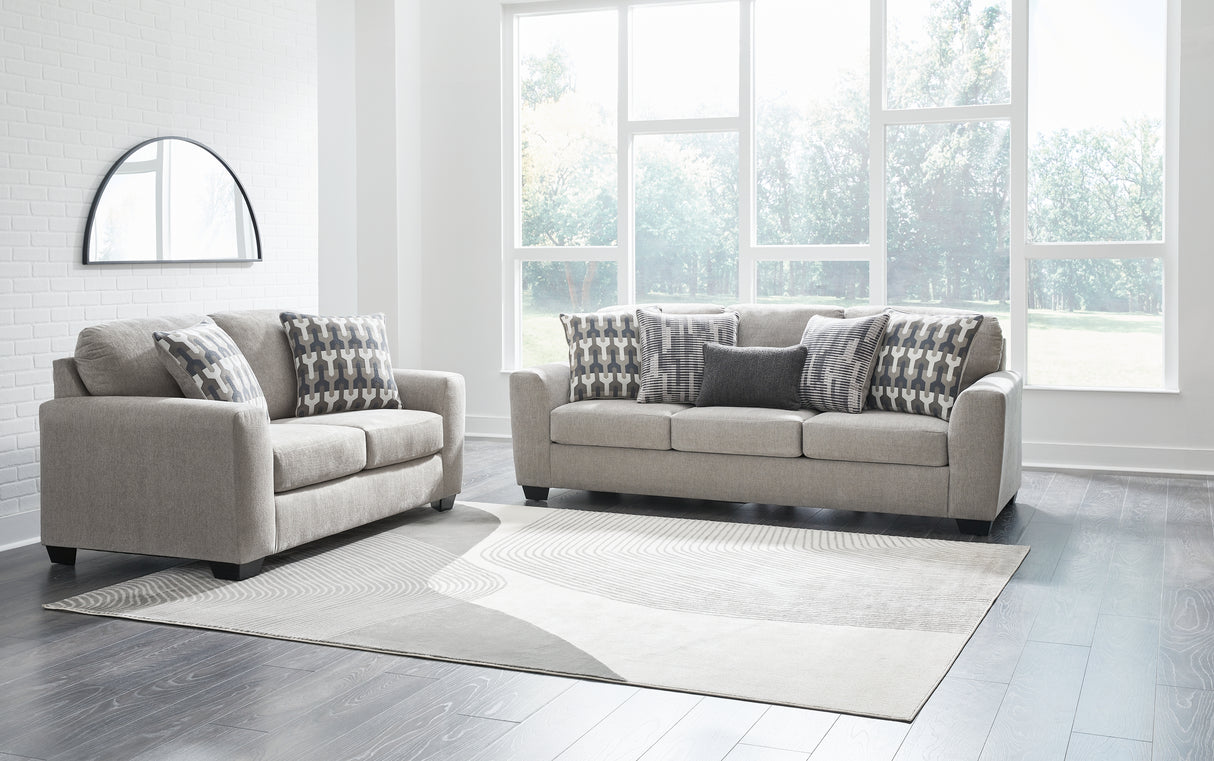 Avenal Park Sofa, Loveseat, Chair and Ottoman in Flannel from Ashley - Luna Furniture