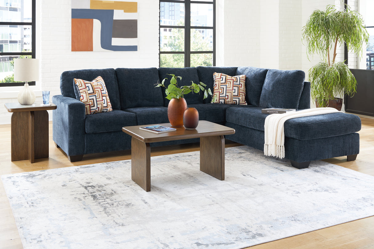 Aviemore Ink 2-Piece Sectional, Occasional Table Set and Lamp from Ashley - Luna Furniture