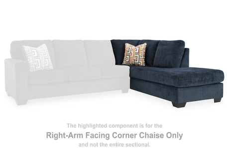 Aviemore Ink Right-Arm Facing Corner Chaise from Ashley Furniture - Luna Furniture