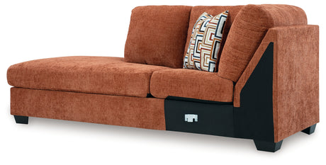 Aviemore Spice Left-Arm Facing Corner Chaise from Ashley - Luna Furniture