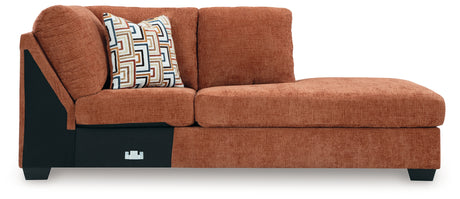 Aviemore Spice Right-Arm Facing Corner Chaise from Ashley - Luna Furniture